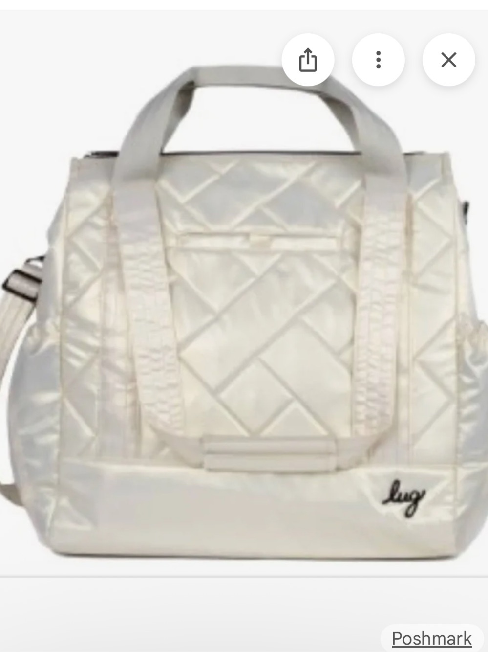 lug Quilted Cream Backpack Tote